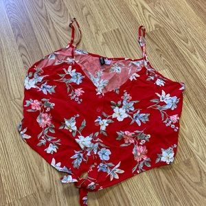 Floral dress crop